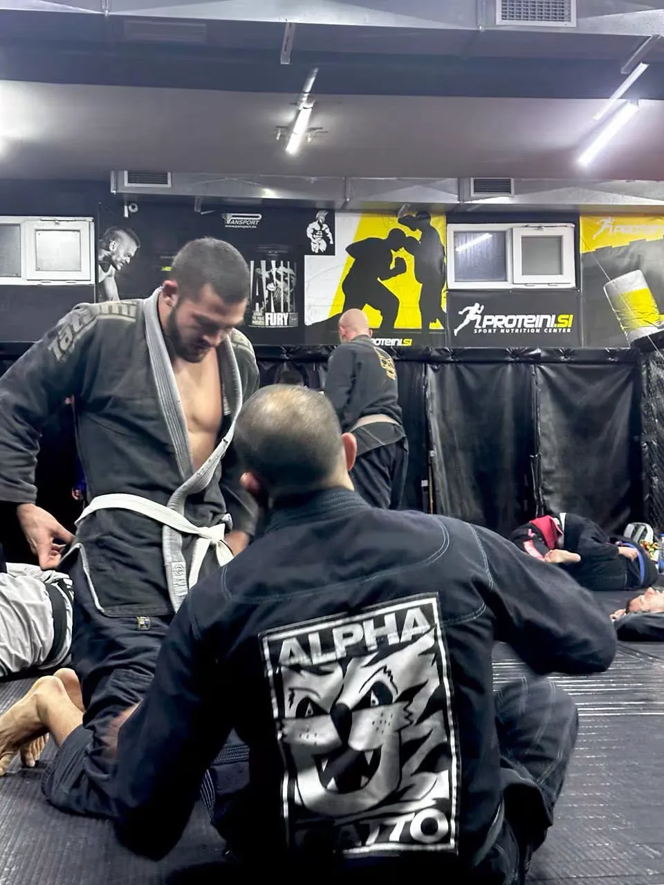 Cattogi military-grade ripstop BJJ gi in action during live rolling