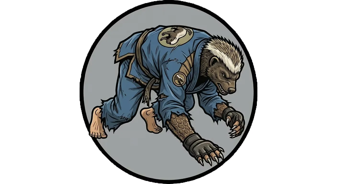 Honey Badger BJJ archetype illustration