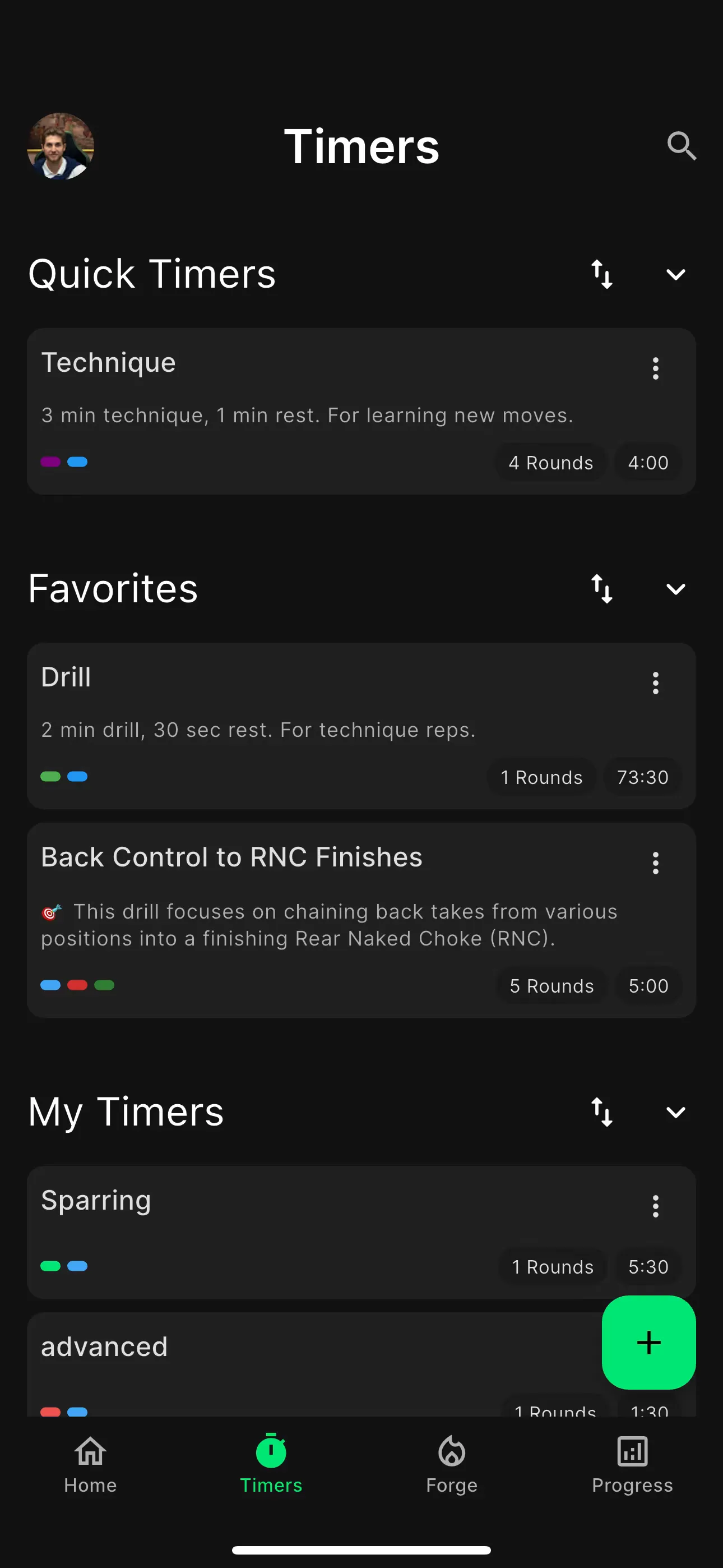 TapFlow round timer presets for BJJ classes